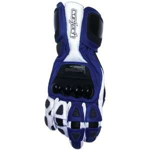  Adrenaline 2 Motorcycle Racing Gloves Blue/White LRG Automotive