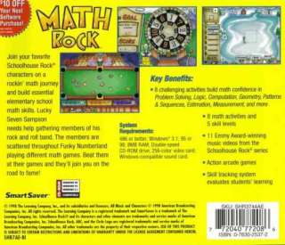 SchoolHouse Rock Math Rock PC CD problem solving game  