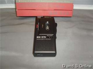 Sony BM 575 Handheld Cassette Voice Recorder New 027242483736  