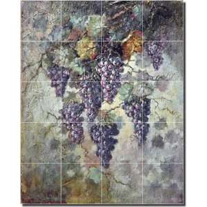 Grape Vine II by Fernie Parker Taite   Vineyard Ceramic Tile Mural 21 