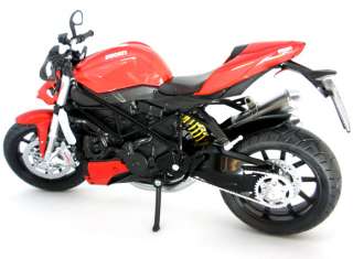   streetfighter red die cast motorcycle model collection mint in box