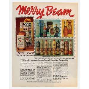  1972 Jim Beam Decanters Christmas Print Ad (7270)