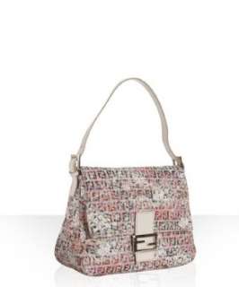 Fendi pink floral zucchino canvas Mama shoulder bag   up to 