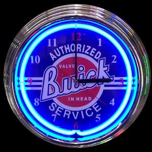 GM BUICK SERVICE NEON CLOCK SIGN / LIGHT  