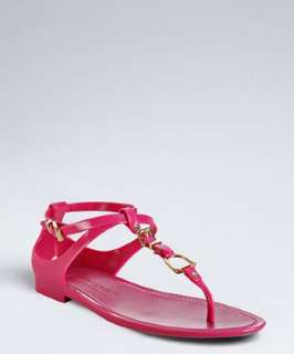 Ralph Lauren Collection fuchsia Karly jelly thong sandals  BLUEFLY 