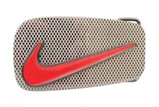 Nike Golf Laser Enamel Swoosh Belt Buckle Red  
