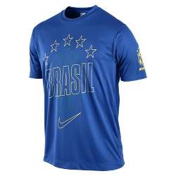 Nike Brazil CBF Core Poly Tee Shirt Mens SZ Large  