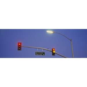  Traffic Lights and a Street Sign, Silicon Valley, San 