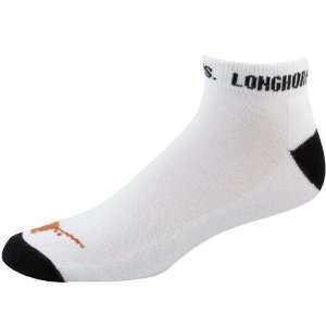  Texas Longhorns White Black Big Logo Ankle Socks Sports 