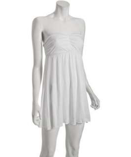 Vitamin A white jersey Catalina strapless coverup dress   up 