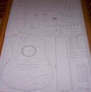   Martin D28 Style   Guitar PLANS to Build   Full Scale acoustic guitar
