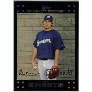  Ben Sheets Milwaukee Brewers 2007 Topps Red Letters #206 