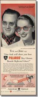 1948 Tex McCrary Jinx Falkenburg. Polaroid Sunglass Ad  