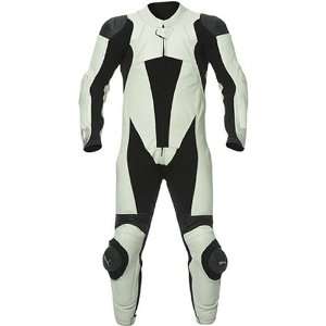   Sport Leather Mens Street Racing Motorcycle Race Suit   White / 50