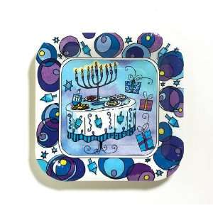   Decorated Square Paper Plates   9, Set of 8 Plates: Home & Kitchen
