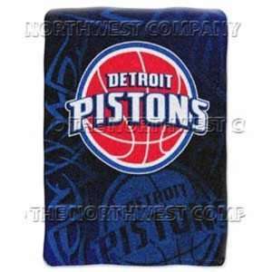  NBA 60 x 80 Super Plush Throw   Detroit Pistons Sports 