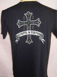 Emperor Eternity Winged Cross Tattoo T shirt Black M, L  