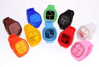Hotaru Fashion Jelly Brown Wrist Silicone Quartz Watch  