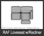 American Made Leather Reclining Sectional Sofa  
