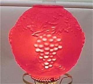   with the Wind Glass Ball Oil Lamp Shade Globe Red 10 Grapes Kerosene