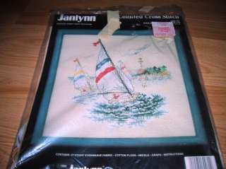 Janlynn Counted Cross Stitch Kit SAILBOATS & SEAGULLS  