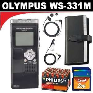 Olympus WS 331M   Case For Digital Voice Recorder + 20 Pack Philips 