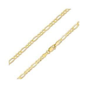  Solid Figaro Chain Necklace   20 10K Gold 2.9mm 10K LINK 