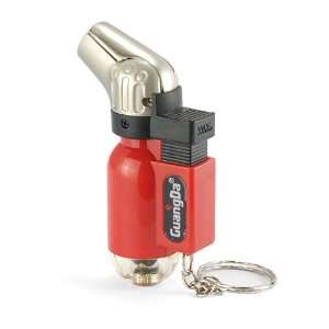   Pipe Refillable Butane Torch Jet Flame Windproof Lighter With Keychain