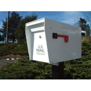 Pinnacle Plus Supreme Locking Mailbox With Matching Post   White: Home 