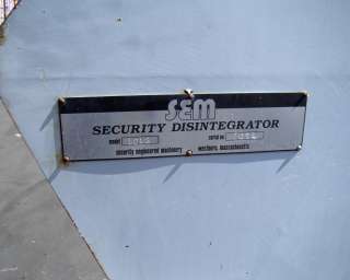 SEM 1012 High Security Disintegrator   Paper Shredder  