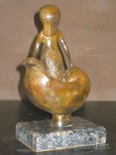 SERGIO BUSTAMANTE THE MERMAID BRONZE SCULPTURE SIGNED AND NUMBERED 