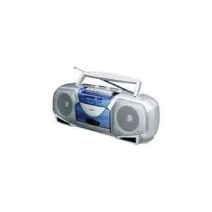  COBY Portable AM/FM Cassette Player/Recorder   Silver 