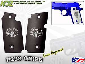 For SIG SAUER P238 Pistol Firearm .380 Custom Billet Grips Zombie 