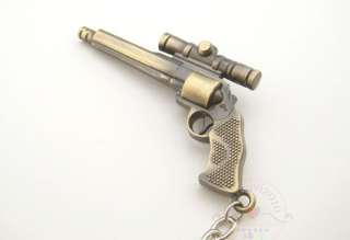 Smith & Wesson Revolver S Miniature Pistol Gun metal model Keychain 