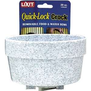  Lixit Quick Lock Crock Food & Water Bowl   40 oz Pet 