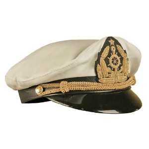   Captain Newsboy Yacht REAL Leather Cap Hat (55 56 S) Toys & Games