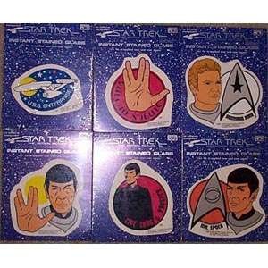 Six Star Trek Instant Stained Glass Transfers 1979 MINT  