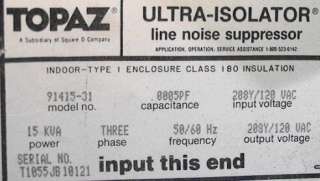 15KVA TOPAZ 3Phase Ultra Isolator Line Noise Suppressor  
