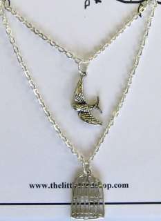 URBAN SWALLOW BIRD CAGE NECKLACE SILVER BIRD OUTFITTERS  