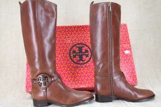  Tory Burch Aaden Brown Leather Tall Boots size 8 NIB Almond Sold Out