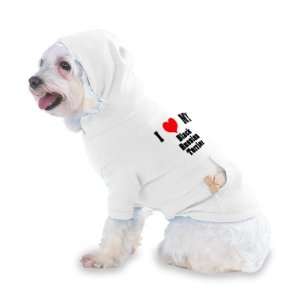Love/Heart Black Russian Terrier Hooded (Hoody) T Shirt with pocket 