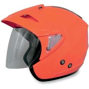   FX 50 Open Face Motorcycle Helmet w/ Shield and Visor Safety Orange LG
