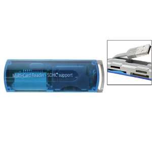   USB 2.0 Mini Micro MMC SD SDHC Card Reader Writer Blue Electronics
