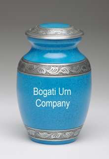 TURQUOISE Small Cremation Funeral Urn   BRAND NEW  