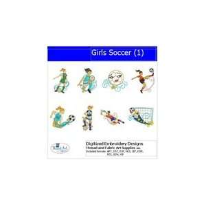   Digitized Embroidery Designs   Girls Soccer(1) Arts, Crafts & Sewing