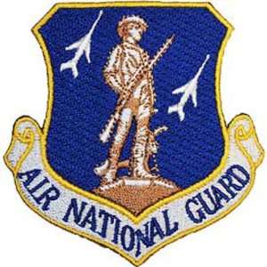  U.S. Air Force Air National Guard Shield Patch White 
