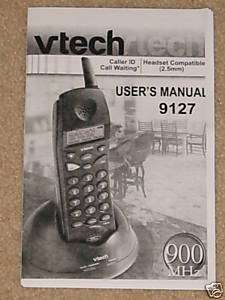 Vtech 9127 Cordless Phone 900MHz Users Manual  