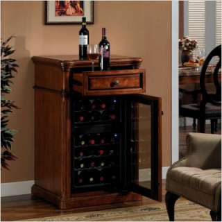 Tresanti 18 Bottle Avalon Wine Cabinet in Premium Pecan Cherry 