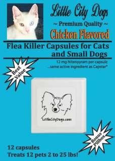12 capsules LittleCityDogs generic Capstar® FLEA KILLER for CATS 