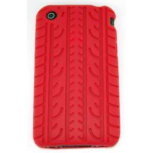   Silicone Case * Tire Tracks * (Red) 8GB, 16GB, 32GB 